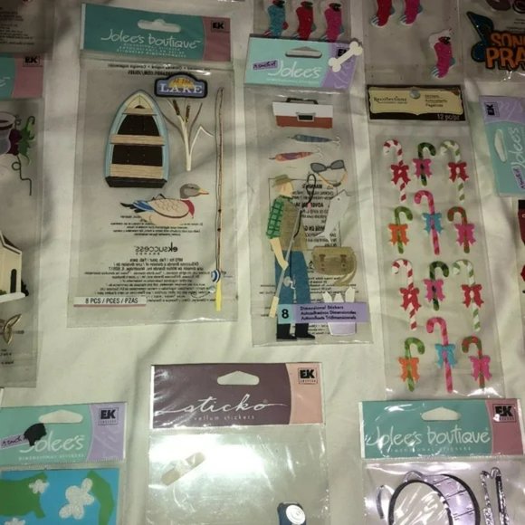 BUNDLE - Wooden Rubber Stamps , Ink, 2D & 3D Stickers And Much More (see photos) - Picture 9 of 9